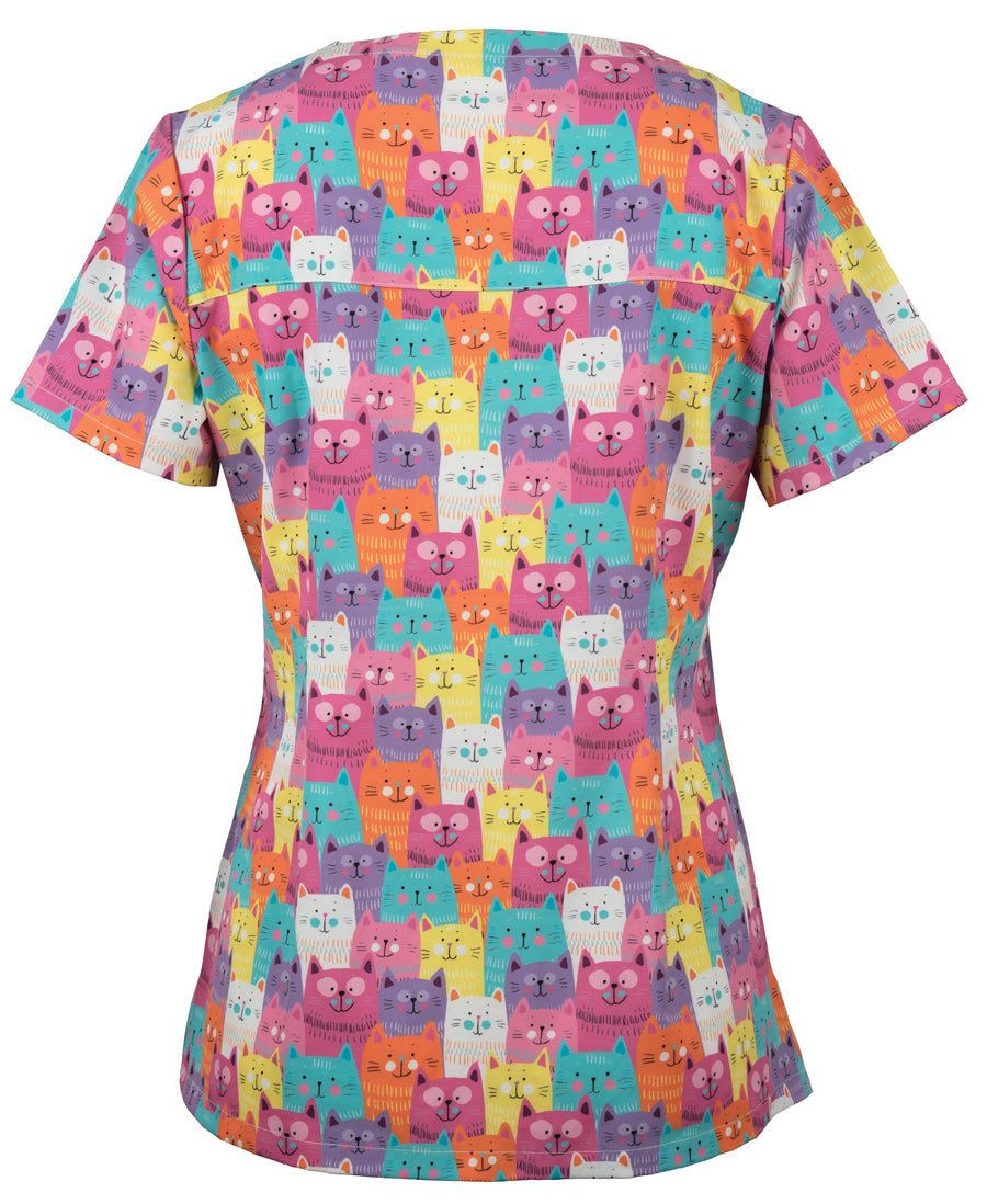Jb's Ladies Scrub Top Printed - 4STP1