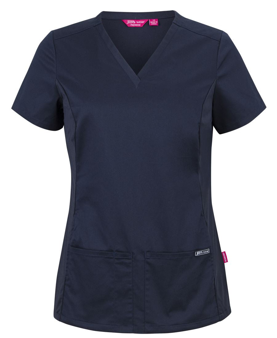 JBs JB's LADIES PREMIUM STRETCH PANEL SCRUB TOP - 4SUT1