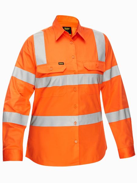 BISLEY Women's Taped Biomotion Cool Lightweight Hi Vis Shirt - BL6016T
