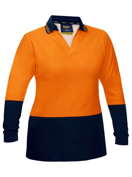 BISLEY Women's Hi Vis V-Neck Polo - BKL6234
