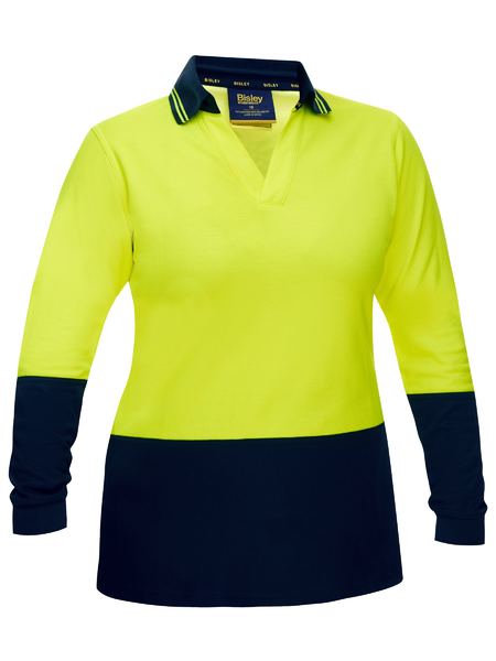 BISLEY Women's Hi Vis V-Neck Polo - BKL6234