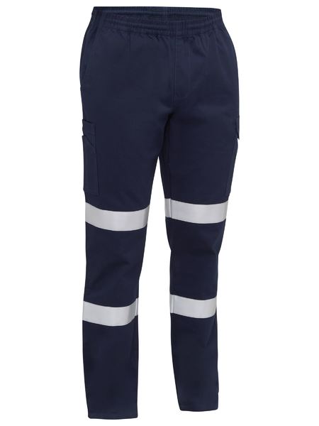 BISLEY Taped Biomotion Stretch Cotton Drill Elastic Waist Cargo Work Pant - BPC6029T