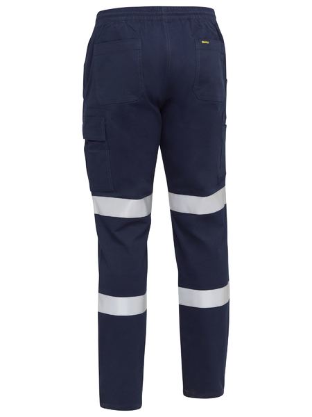 BISLEY Taped Biomotion Stretch Cotton Drill Elastic Waist Cargo Work Pant - BPC6029T