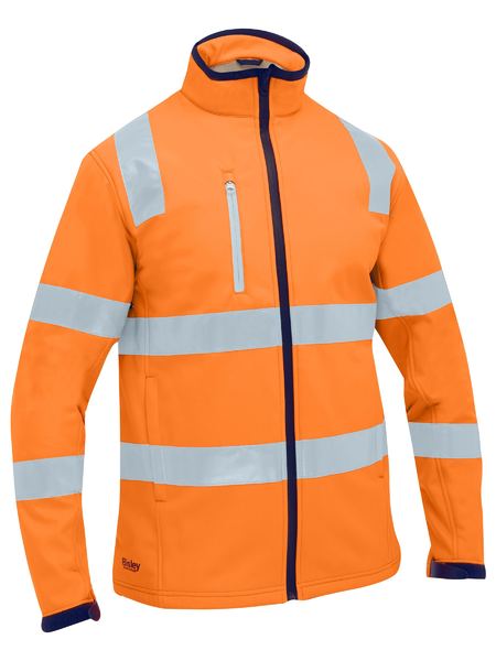 BISLEY Taped Hi Vis Soft Shell Jacket - BJ6058T