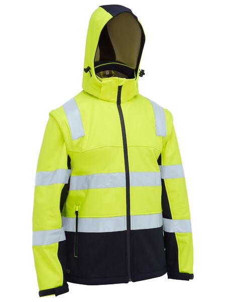 BISLEY Taped Two Tone Hi Vis 3 in 1 Soft Shell Jacket - BJ6078T
