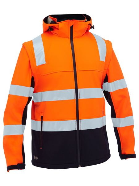 BISLEY Taped Two Tone Hi Vis 3 in 1 Soft Shell Jacket - BJ6078T