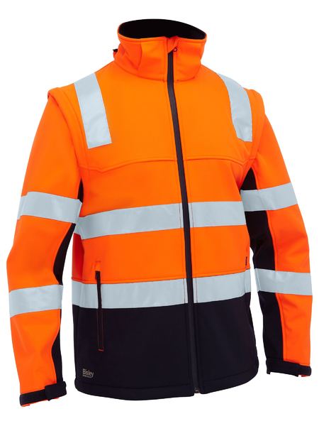 BISLEY Taped Two Tone Hi Vis 3 in 1 Soft Shell Jacket - BJ6078T