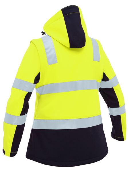 BISLEY Women's Taped Two Tone Hi Vis 3-in-1 Soft Shell Jacket - BJL6078T
