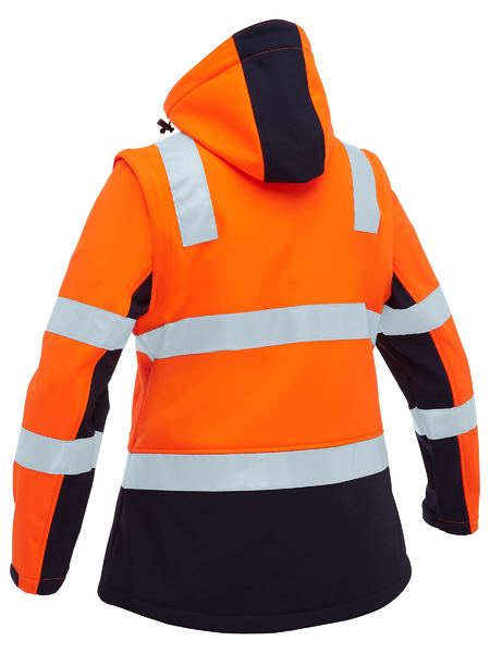 BISLEY Women's Taped Two Tone Hi Vis 3-in-1 Soft Shell Jacket - BJL6078T