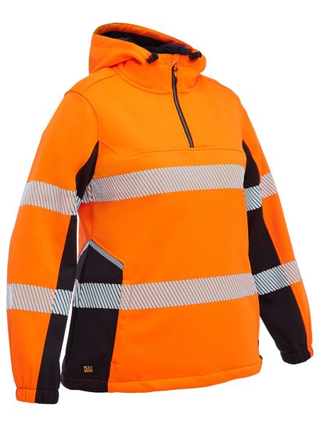 BISLEY Women's Hi Vis Liquid Repellent Fleece Hoodie - BKL6571