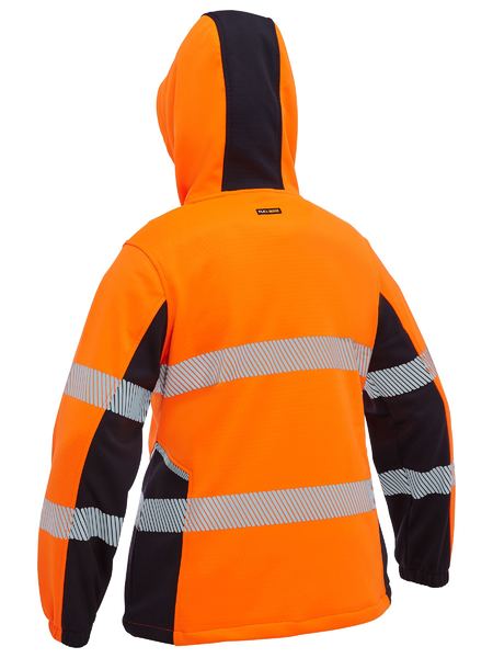 BISLEY Women's Hi Vis Liquid Repellent Fleece Hoodie - BKL6571