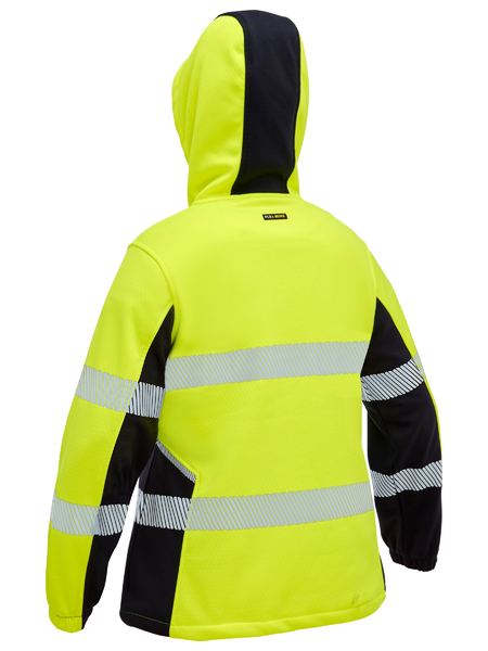 BISLEY Women's Flx & Move  Hi Vis Taped Liquid Repellent Fleece Hoodie - BKL6571T
