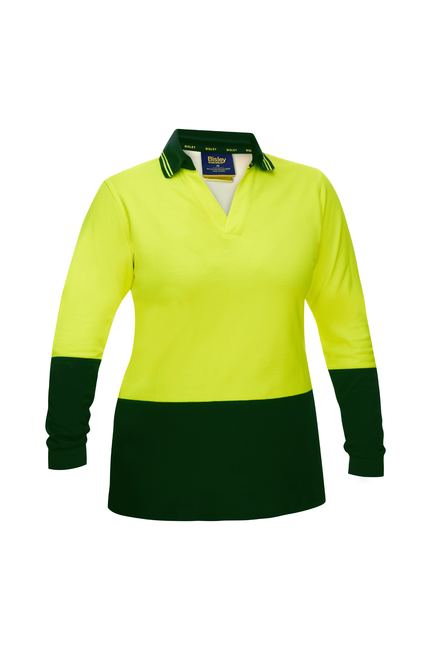 BISLEY Women's Hi Vis V-Neck Polo - BKL6234