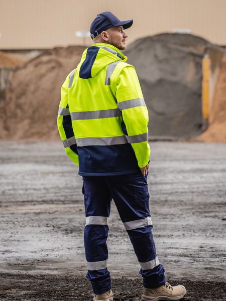 BISLEY Taped Two Tone Hi Vis 3 in 1 Soft Shell Jacket - BJ6078T