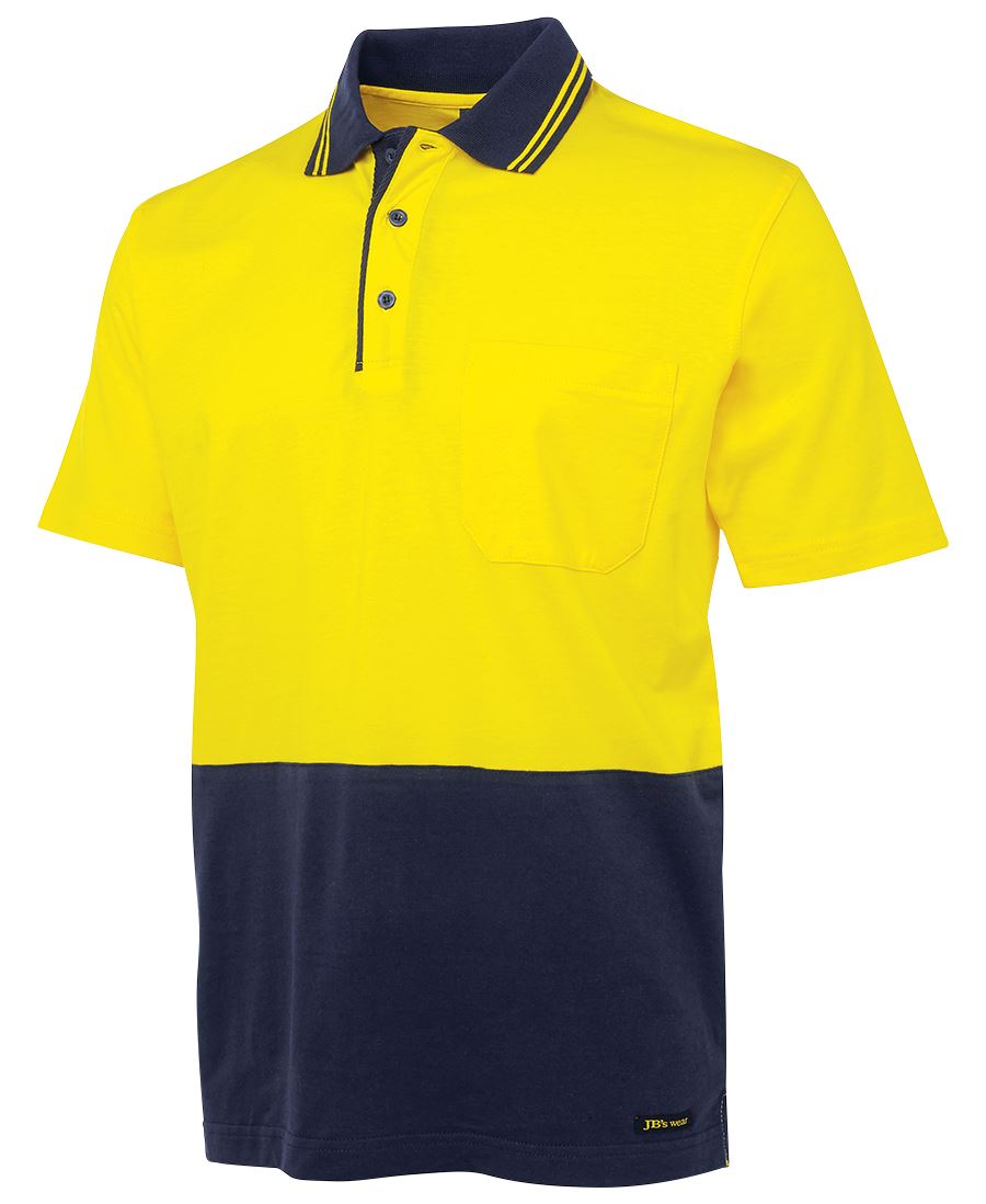 Jb's Hi Vis S/s Cotton Polo - 6CPHV