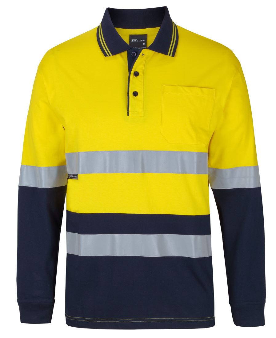 Jb's Hi Vis(D+n) L/s Cotton Polo - 6DCPL