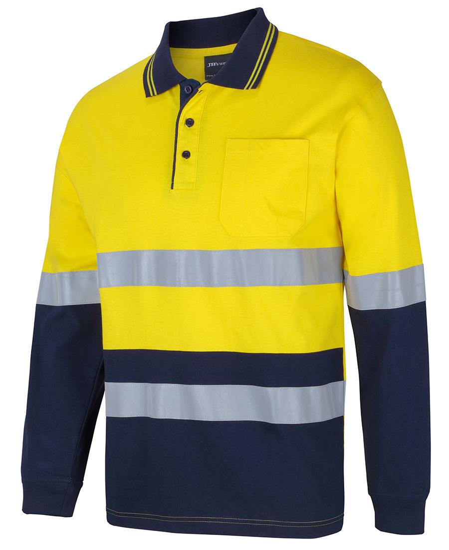Jb's Hi Vis(D+n) L/s Cotton Polo - 6DCPL