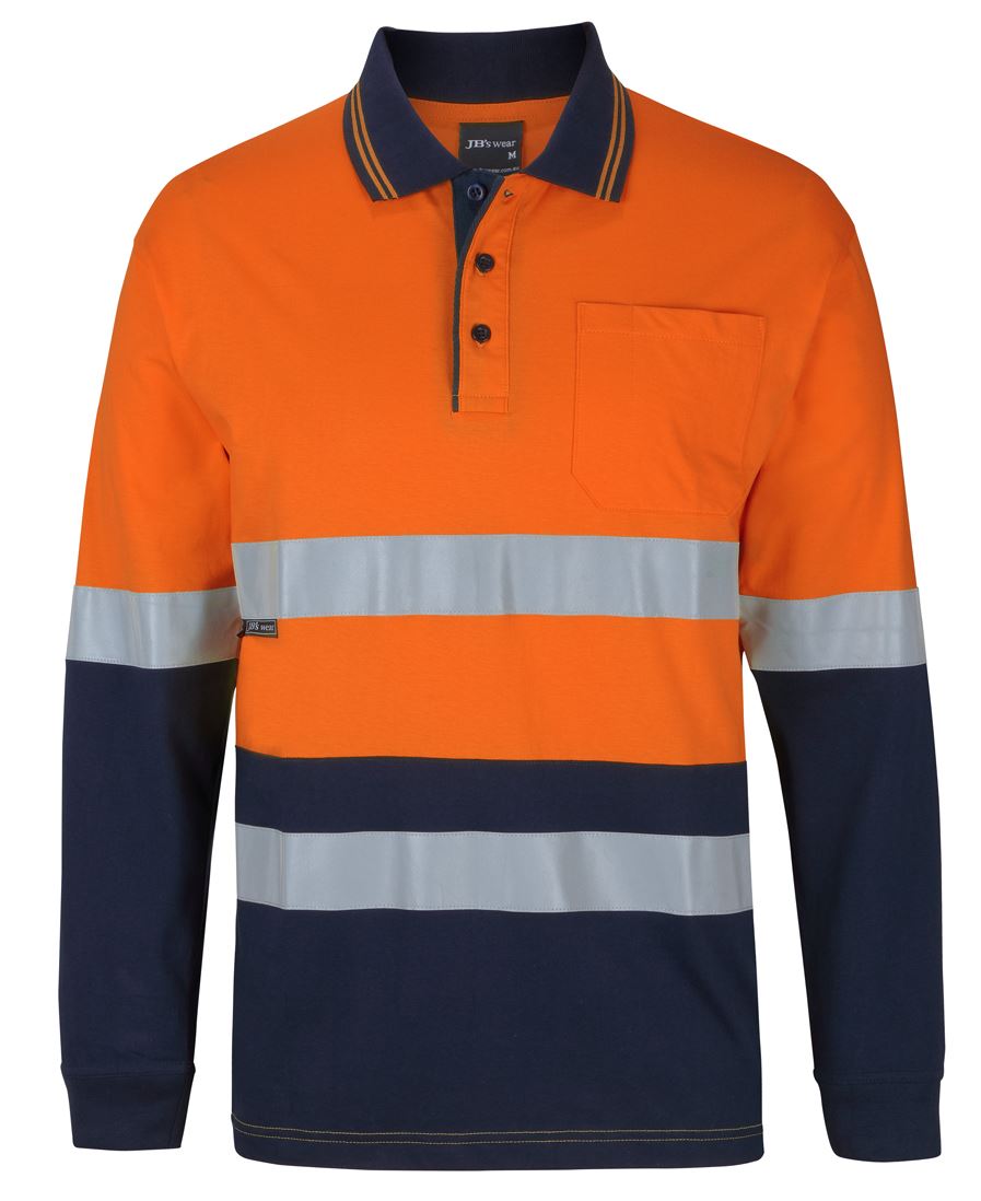 Jb's Hi Vis(D+n) L/s Cotton Polo - 6DCPL