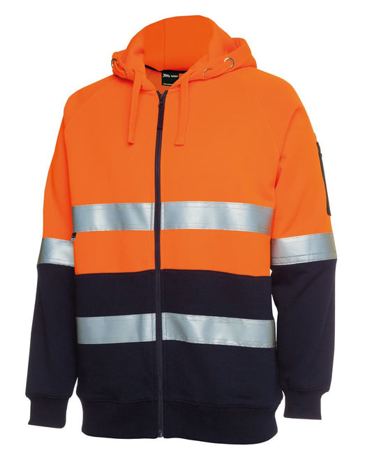 Jb's Hi Vis(D+n) Full Zip Fleecy Hoodie - 6DNH