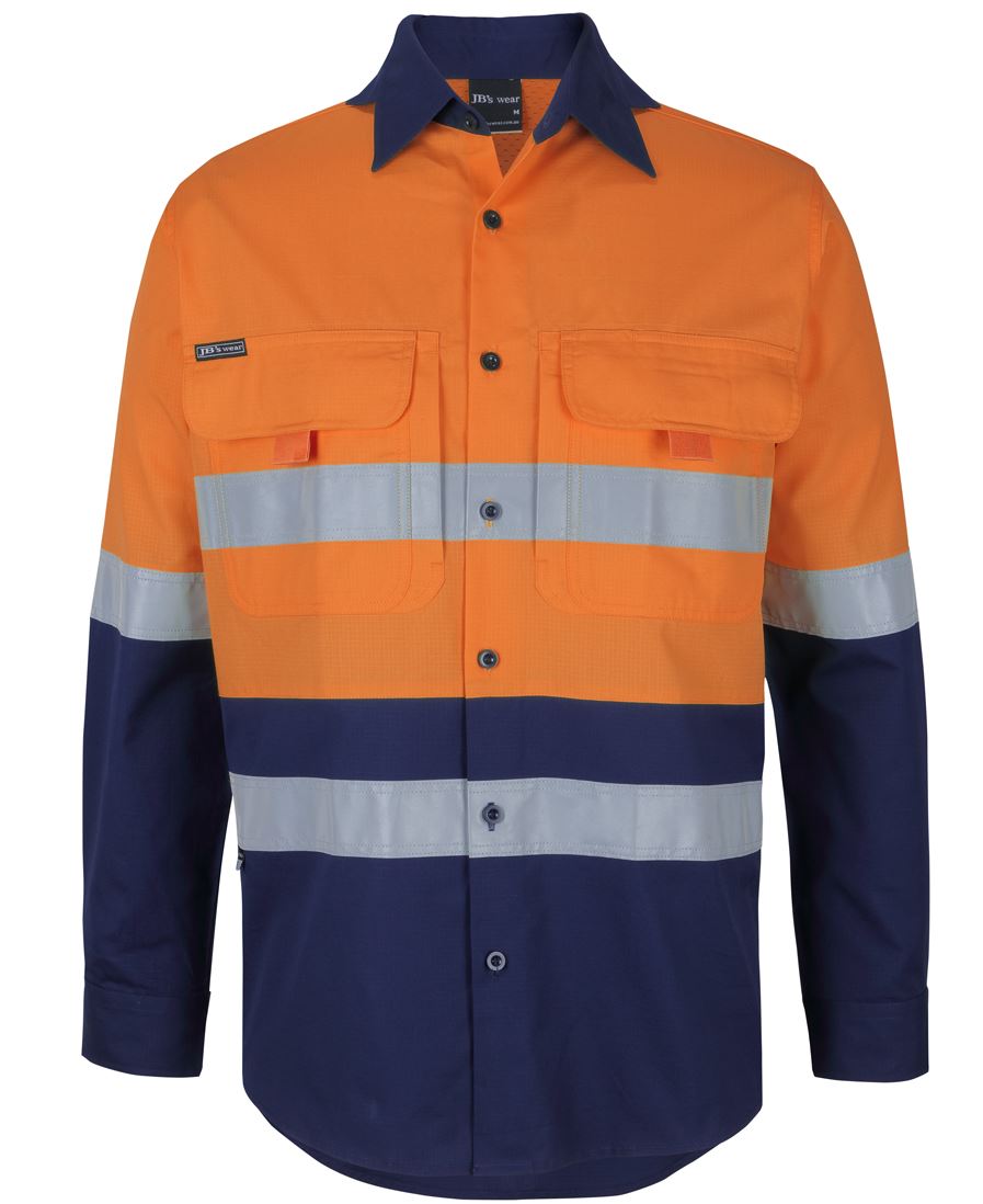 Jb's Hi Vis(D+n) L/s Ripstop Fishing Shirt - 6DNRL