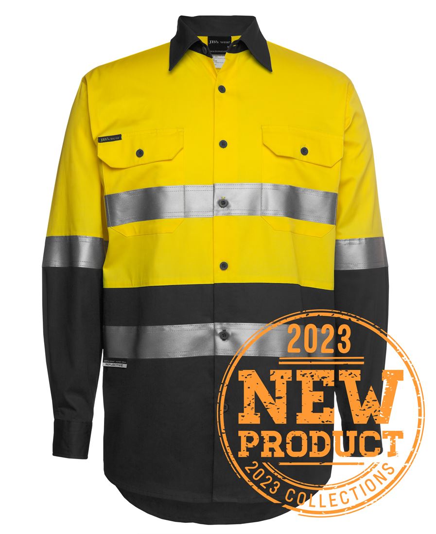 Jb's Hi Vis(D+n) L/s 150g Work/shirt - 6DNWL