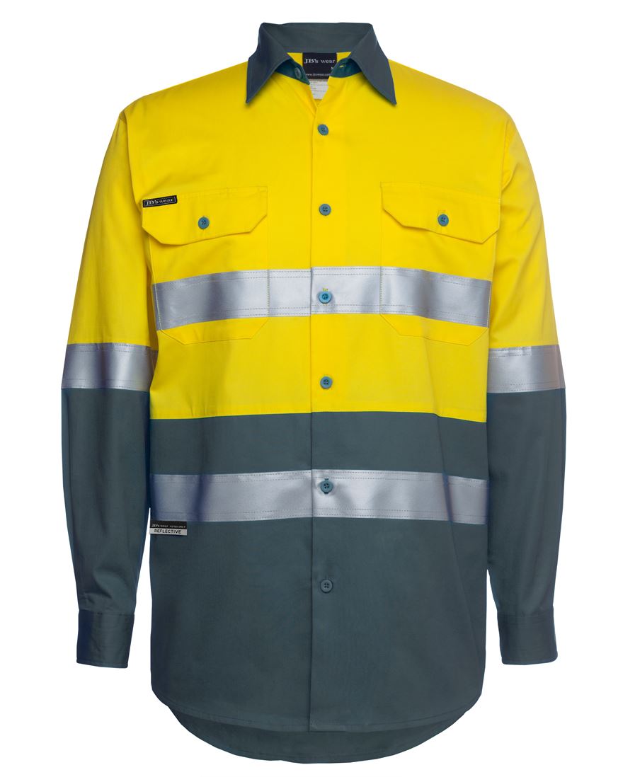 Jb's Hi Vis(D+n) L/s 150g Work/shirt-1 - 6DNWL