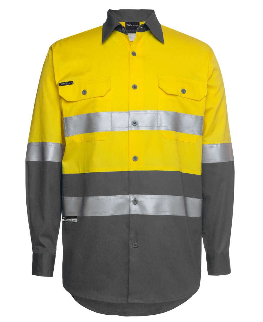 Jb's Hi Vis(D+n) L/s 150g Work/shirt-1 - 6DNWL