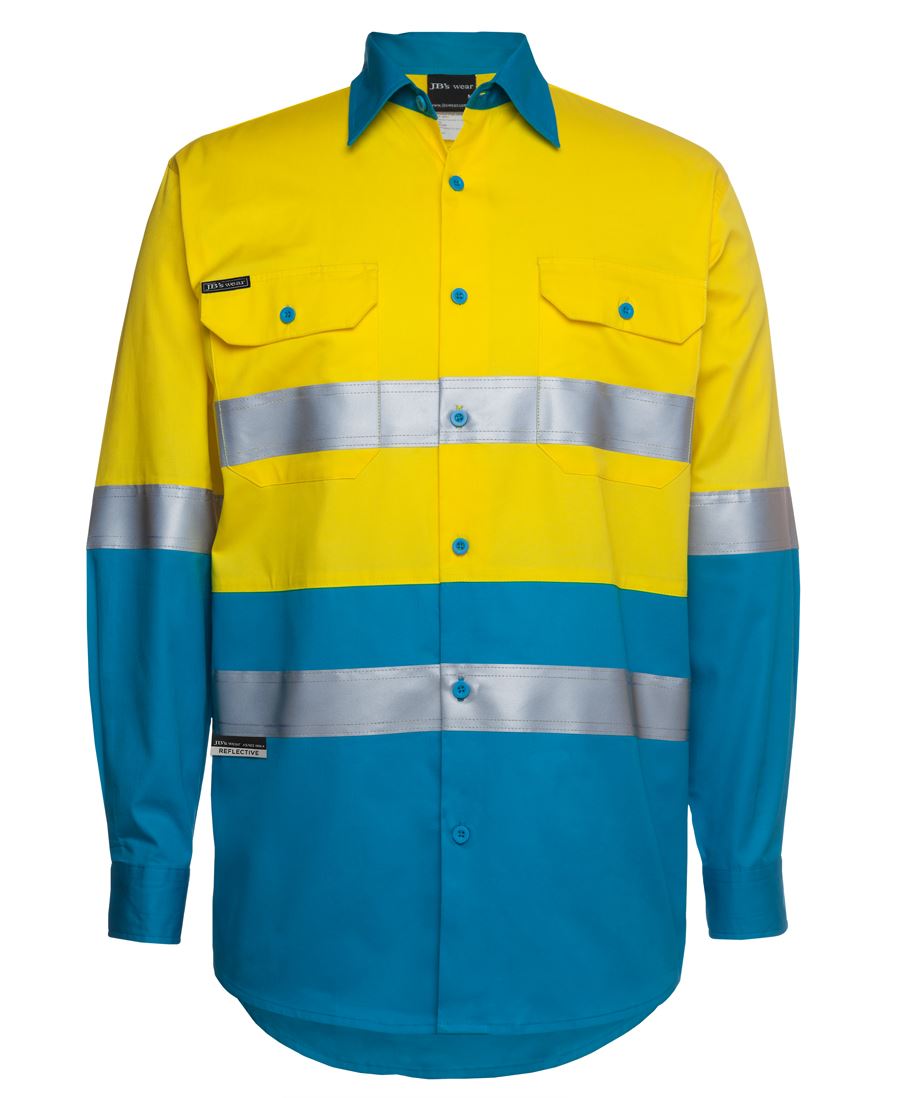 Jb's Hi Vis(D+n) L/s 150g Work/shirt-1 - 6DNWL