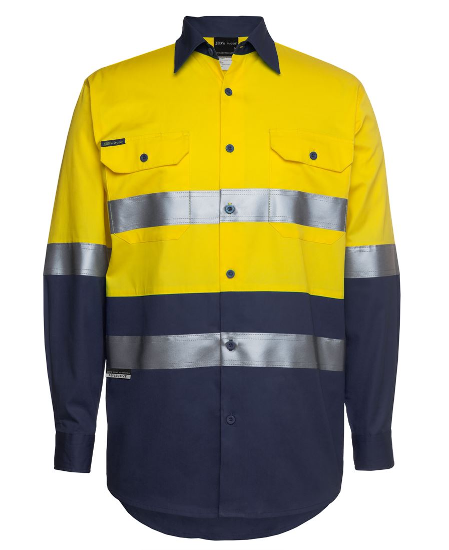 Jb's Hi Vis(D+n) L/s 150g Work/shirt-1 - 6DNWL
