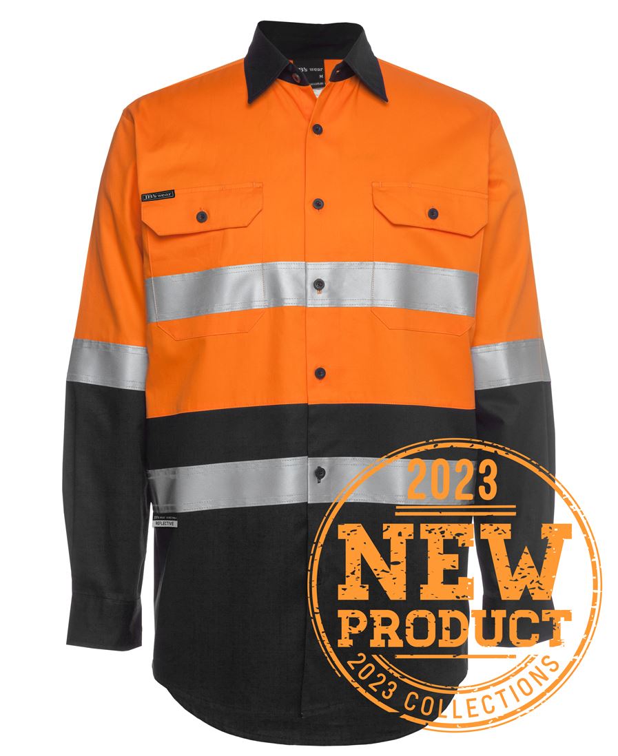 Jb's Hi Vis(D+n) L/s 150g Work/shirt - 6DNWL