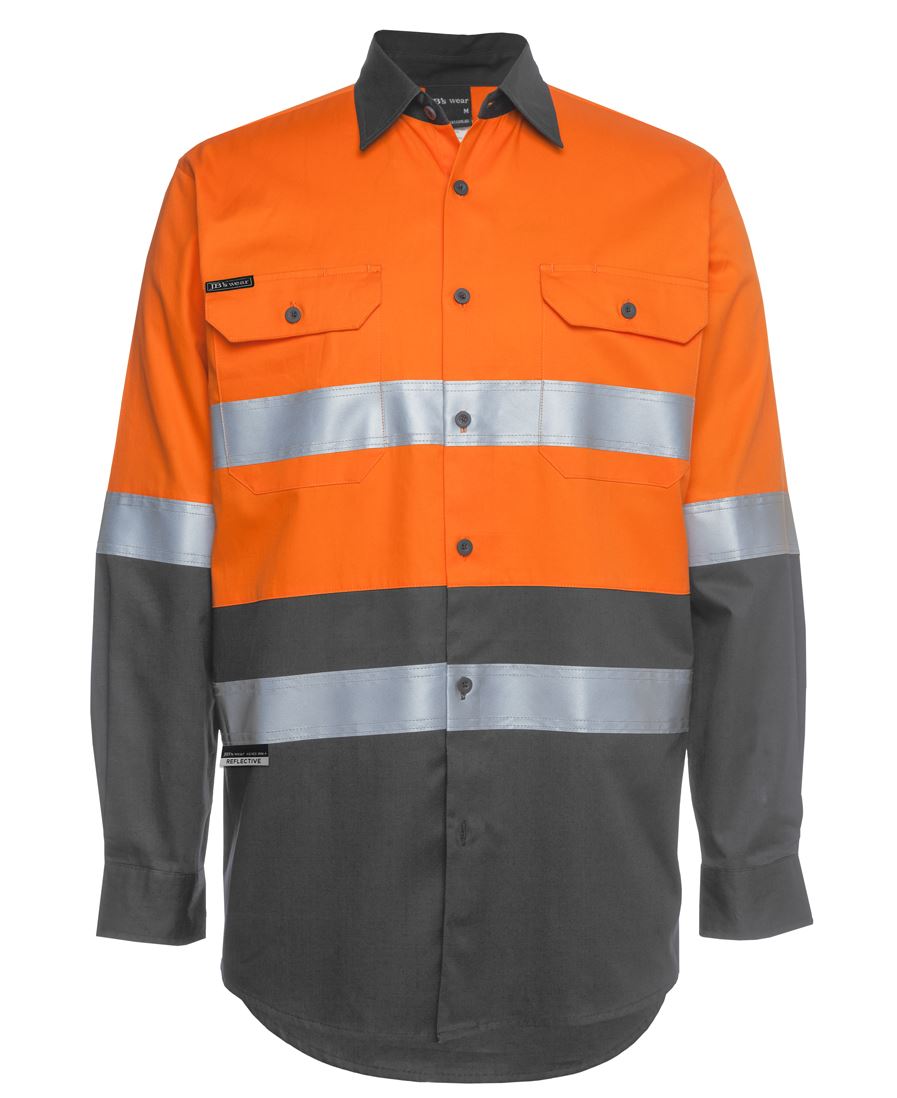 Jb's Hi Vis(D+n) L/s 150g Work/shirt-1 - 6DNWL