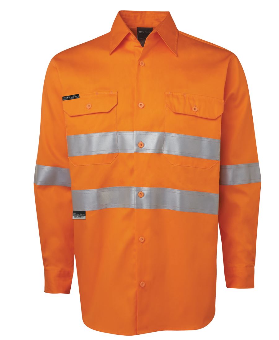 Jb's Hi Vis(D+n) L/s 150g Work/shirt-1 - 6DNWL