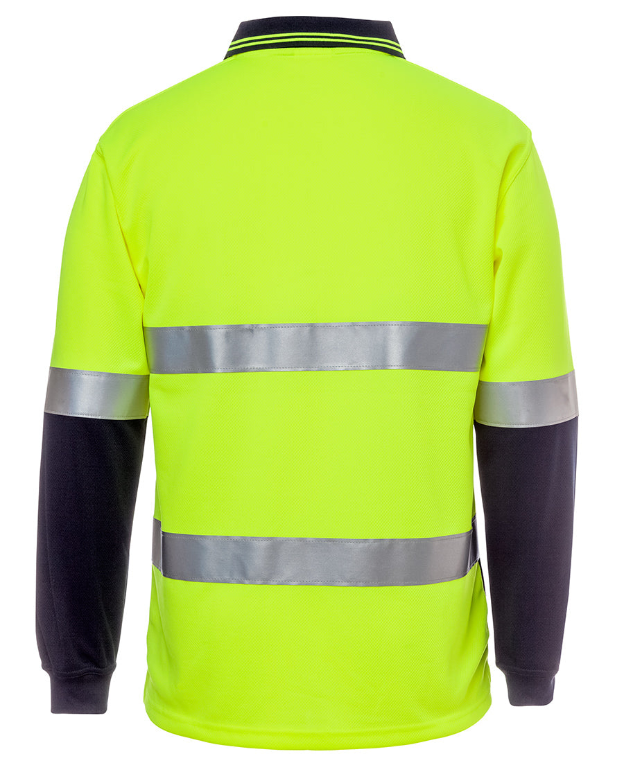 Jb's Hi Vis L/s (D+n) Cotton Back Polo - 6HMCB