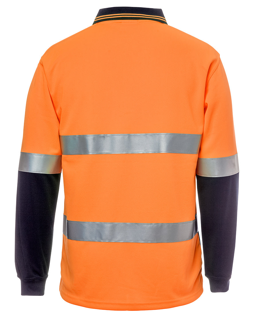 Jb's Hi Vis L/s (D+n) Cotton Back Polo - 6HMCB