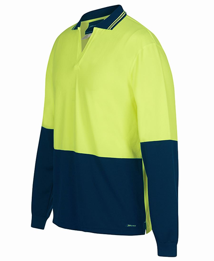 Jb's Hi Vis 4602.1 L/s Non Button Polo - 6HNBL