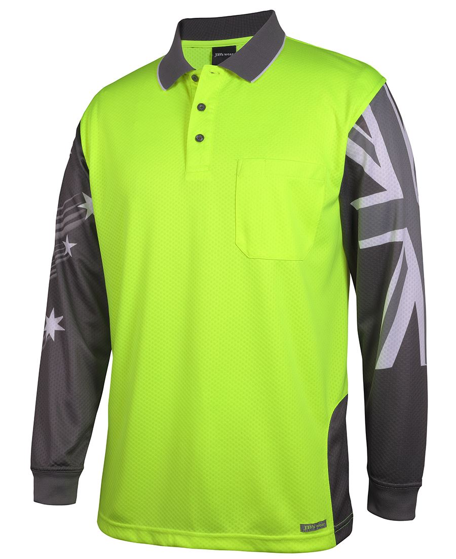 Jb's Hi Vis L/s Southern Cross Polo - 6HSCL
