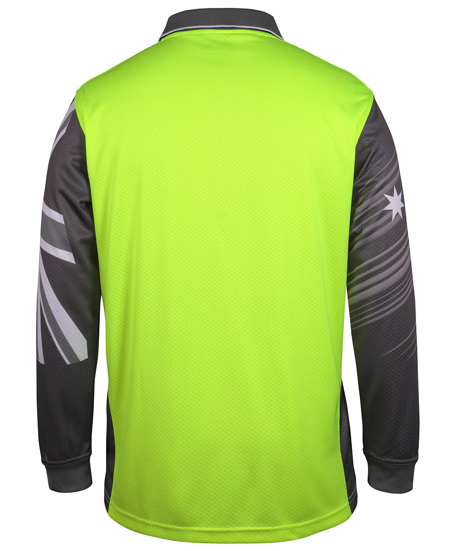 Jb's Hi Vis L/s Southern Cross Polo - 6HSCL