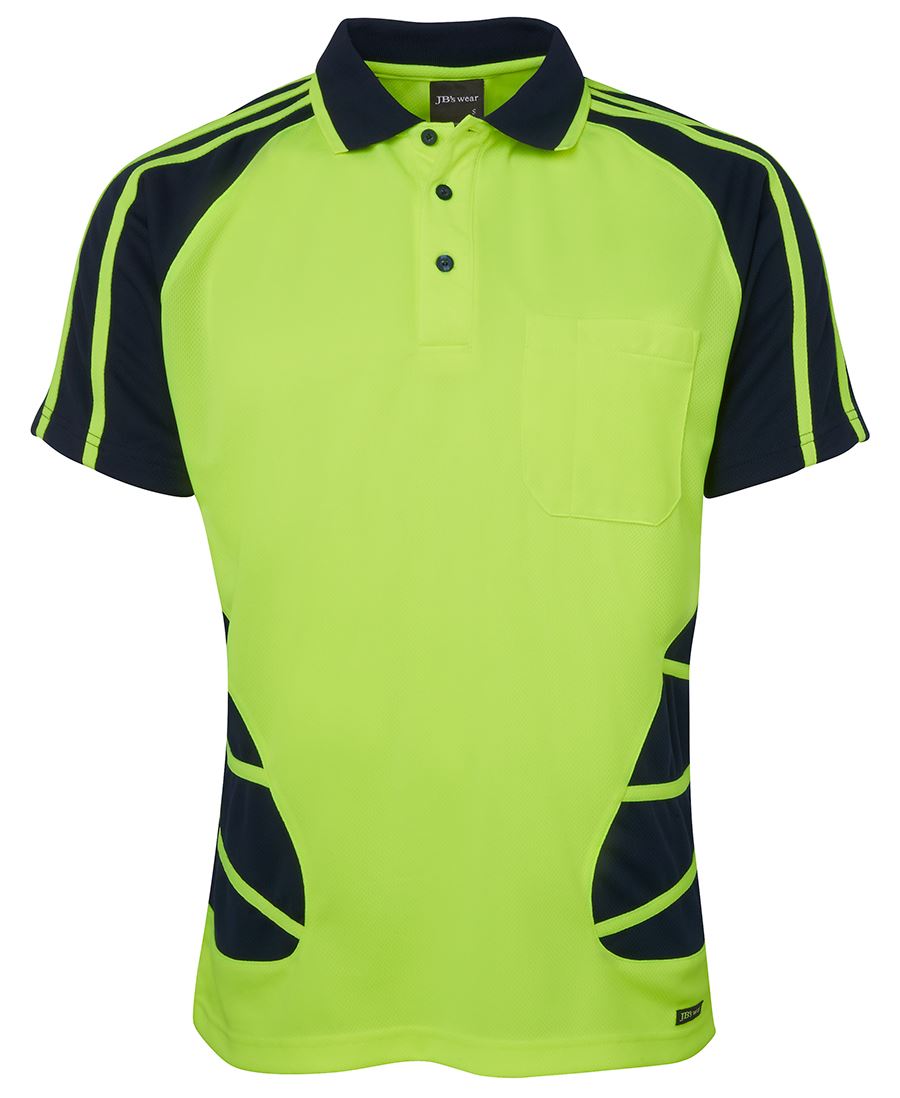 Jb's Hi Vis S/s Spider Polo - 6HSP