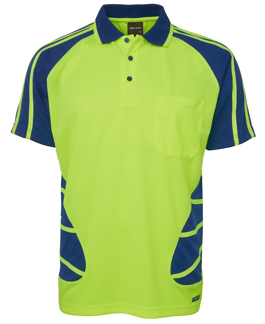 Jb's Hi Vis S/s Spider Polo - 6HSP