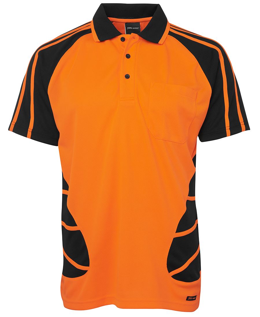 Jb's Hi Vis S/s Spider Polo - 6HSP