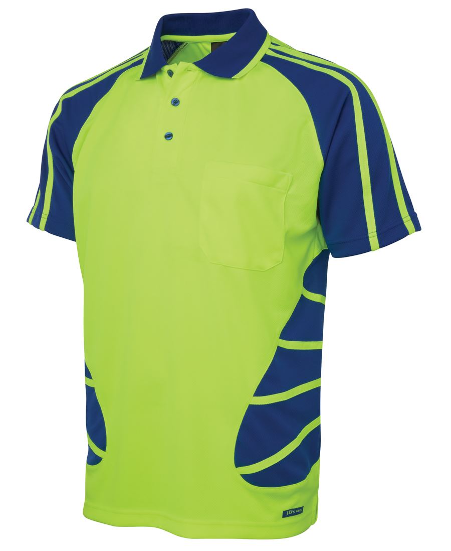 Jb's Hi Vis S/s Spider Polo - 6HSP