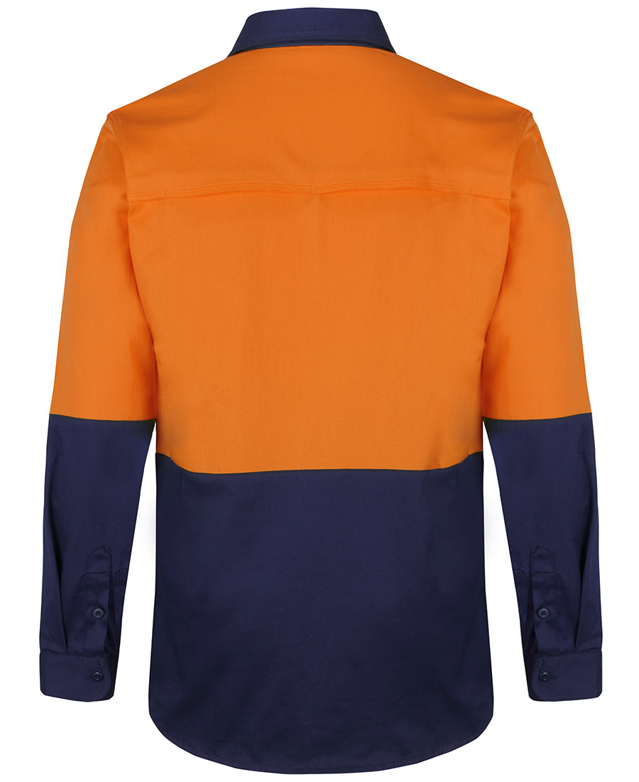 Jb's Hi Vis L/s Stretch Work Shirt - 6HSWL
