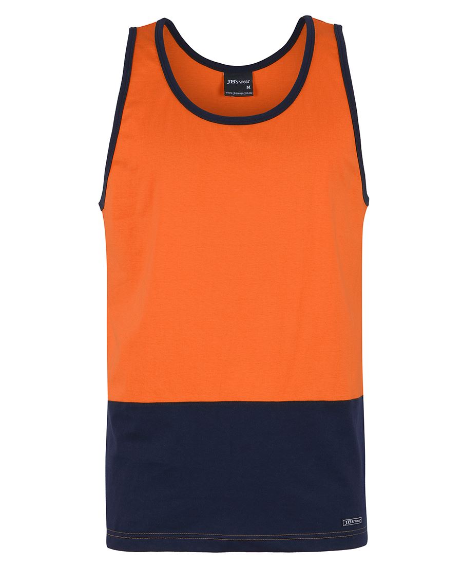 Jb's Hi Vis Cotton Singlet - 6HTCS