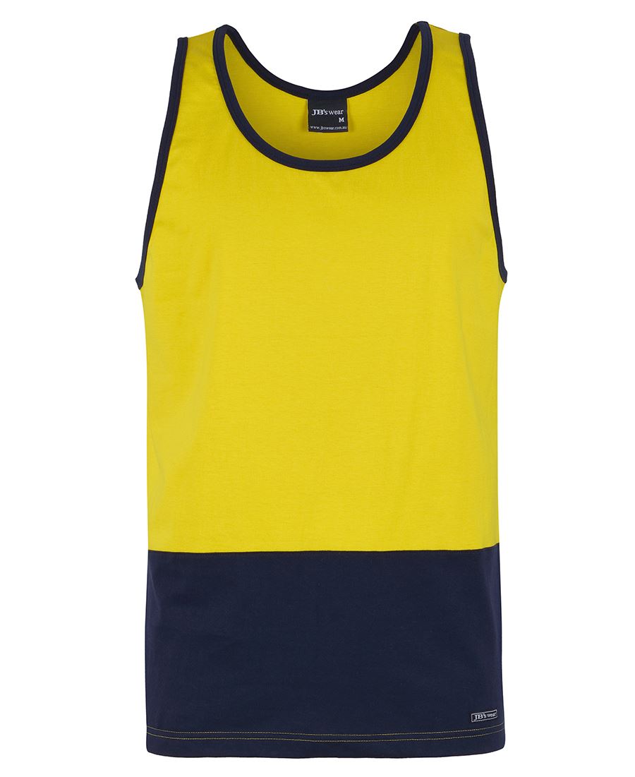 Jb's Hi Vis Cotton Singlet - 6HTCS