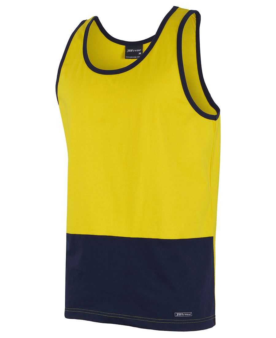 Jb's Hi Vis Cotton Singlet - 6HTCS