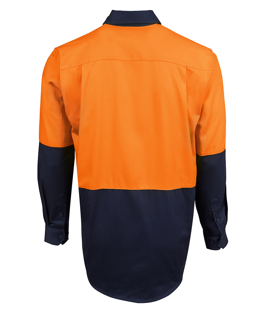 Jb's Hi Vis Close Front L/s 190g Shirt - 6HVCF
