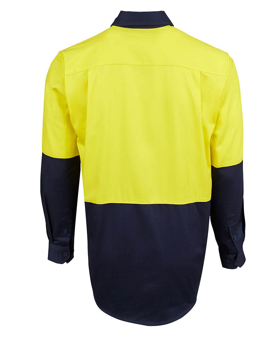 Jb's Hi Vis Close Front L/s 190g Shirt - 6HVCF