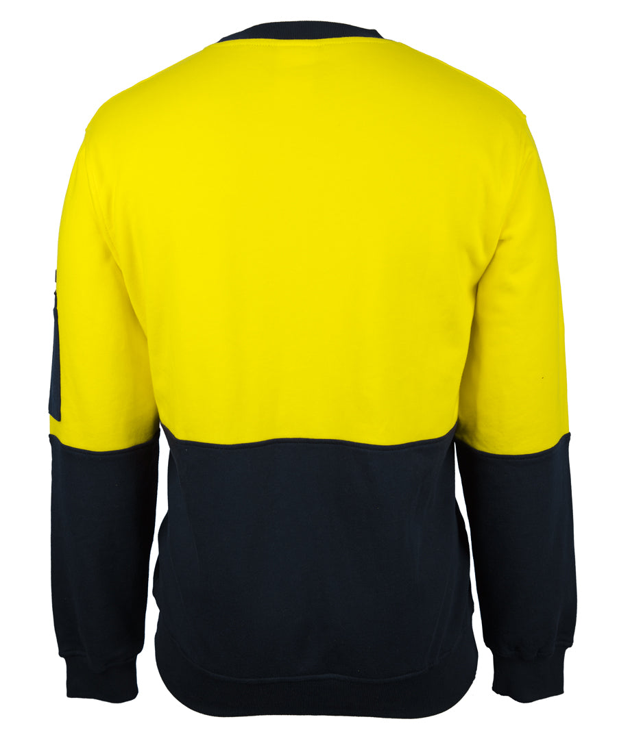 Jb's Hi Vis 310 Cotton Crew Neck Fleece - 6HVCM