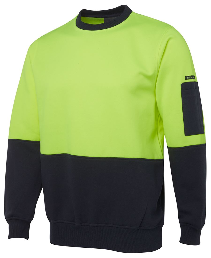 Jb's Hi Vis Fleecy Crew - 6HVCN