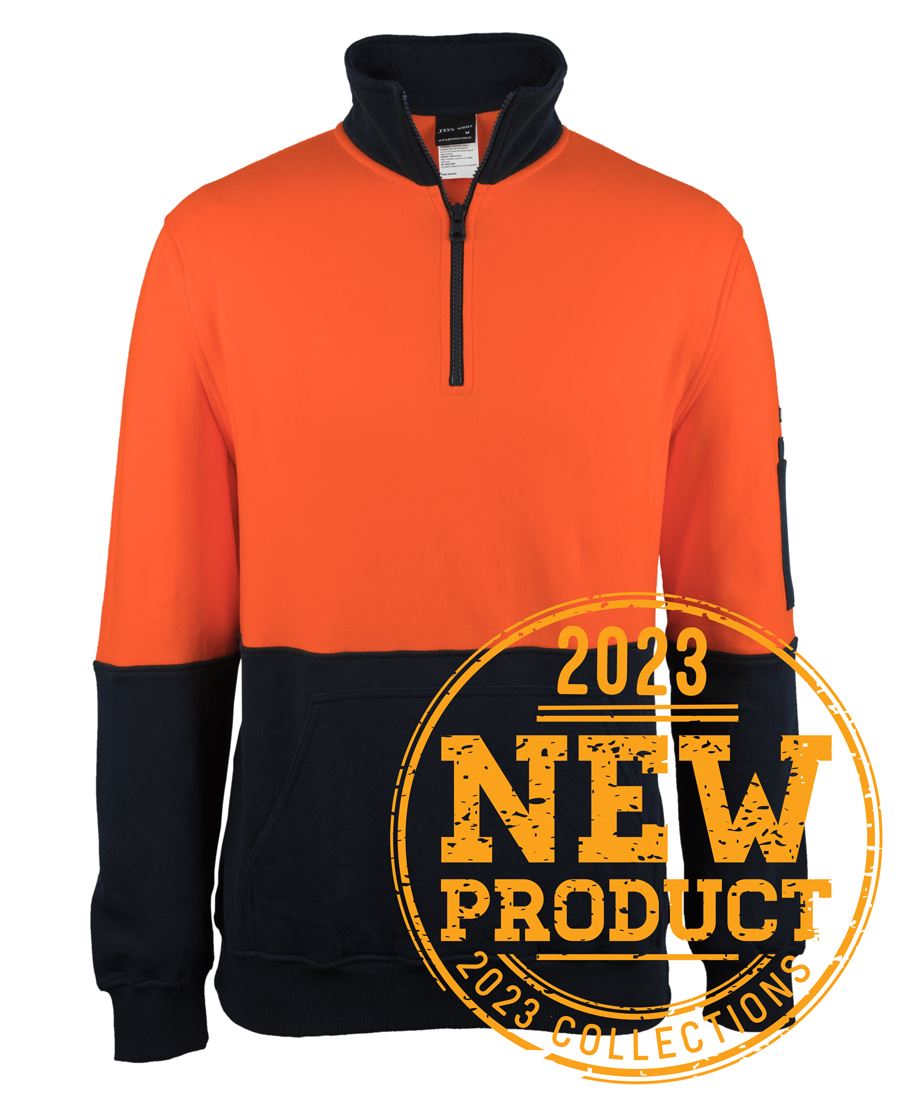 Jb's Hi Vis 310 Cotton 1/2 Zip Fleece - 6HVFM